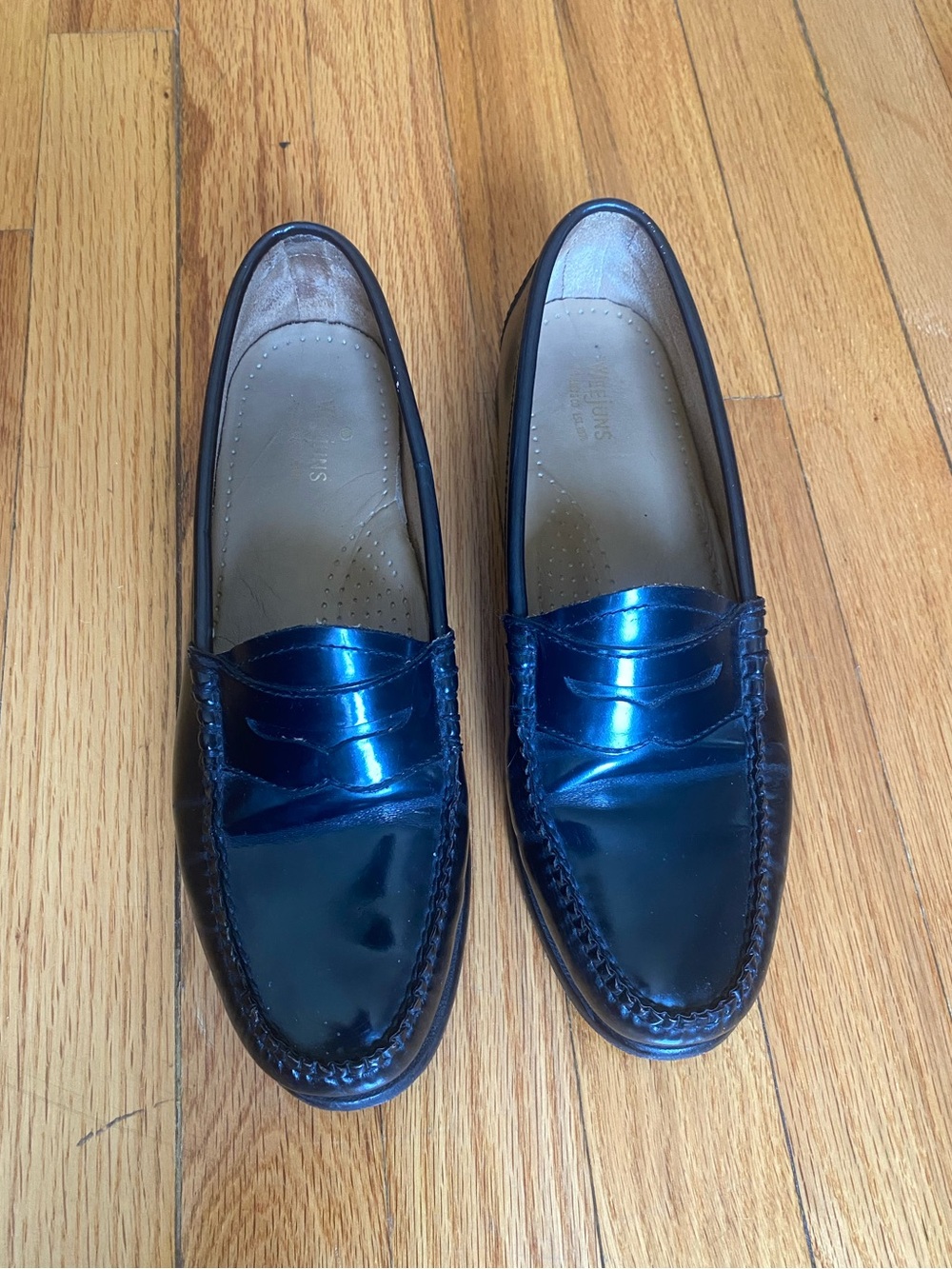 G.H. Bass & Co. Women's Classic Black Leather Penny Loafers